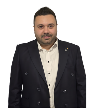 Passport-style portrait of Pierre El Sokhn, board member, wearing professional attire and looking confident.